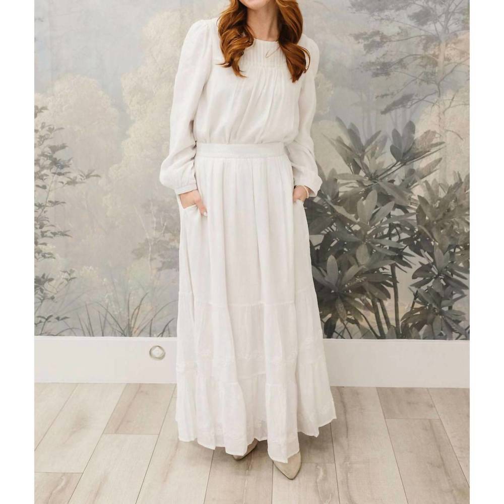 NEW TEA N ROSE long sleeve skirt set in white